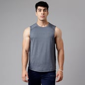 1 - MuscleBlaze Delt Tank,  Nardo Grey  Medium 