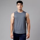 1 - MuscleBlaze Delt Tank,  Nardo Grey  Small 