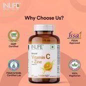 7 - INLIFE Vitamin C + Zinc,  60 tablet(s)  Orange 