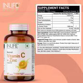 6 - INLIFE Vitamin C + Zinc,  60 tablet(s)  Orange 