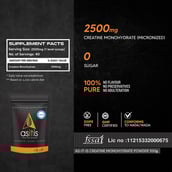 2 - AS-IT-IS Nutrition Creatine Monohydrate,  Unflavoured, USA Labdoor Certified for Accuracy & Purity  0.22 lb 