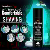 5 - Man Arden Shaving Foam for Sensitive Skin,  200 g  Charged with Menthol, Aloe Vera and Tea Tree 