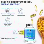 8 - Naturyz Burpfree Nano Omega 3 Fish Oil with Vitamin D3,  60 softgels 