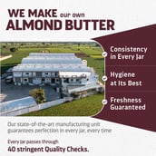 5 - Pintola All Natural Almond Butter,  Creamy  1 kg 