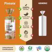 3 - Pintola Wholegrain Brown Rice Cakes,  Unsalted  130 g 