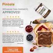 2 - Pintola Dark Chocolate Peanut Butter,  1 kg  Creamy 