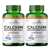 1 - Simply Herbal Calcium Magnesium + Zinc with Vitamin D3, 120 tablet(s) Unflavoured (Pack of 2)