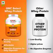 7 - GNC Select Whey Protein,  4.4 lb  Chocolate (with Shaker) 