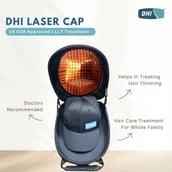 4 - DHI Laser Cap,  Black  Free Size with 108 Medical Grade Lasers 