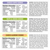 6 - RiteBite Max Protein Cookies,  6 Piece(s)/Pack  Assorted  (Choco Almond x 2, Nuts & Seeds x 2, Choco Chips x 2) 