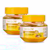 1 - Meglow Aloe Vera Gel,  100 g  with Kesar & Chandan (Pack of 2) 