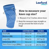 3 - Leeford Soft Designer Knee Cap, Blue XL