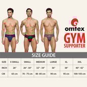 10 - Omtex Gym Supporter (Pack of 2),  Large  Navy Blue 