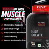 3 - GNC AMP Pure Isolate Powder,  4 lb  Cookies & Cream 