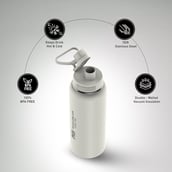 1 - MuscleBlaze Sports Insulated Bottle, Blizzard White 1 L