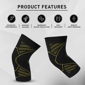 5 - MuscleBlaze Knee Support,  Black  Medium