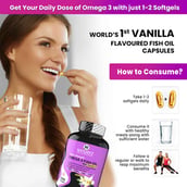 5 - Naturyz Vanilla Flavoured Omega 3 Fish Oil with Vitamin D, 60 softgels