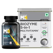 MuscleBlaze Biozyme Daily Multivitamin 90 Tablets + Fish Oil 30 Capsules Combo
