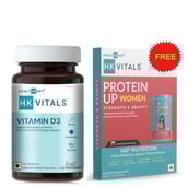 HealthKart HK Vitals Vitamin D3 90 Tabs with free Proteinup Women