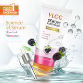 6 - VLCC Bright Glow Serum Face Wash,  150 ml  with Vitamin C Serum & Mulberry (Buy One Get One) 