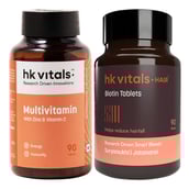 HealthKart HK Vitals Multivitamin & Biotin 90 Tabs Combo