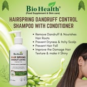 2 - Bio Health Hair Spring Dandruff Control Shampoo with Conditioner,  200 ml  for Smooth & Freezy Hair 