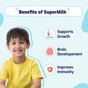 8 - Supermilk Overall Growth for 4-7 Yrs Protein & Nutrition Drink Mix Powder,  400 g  Double Chocolate 