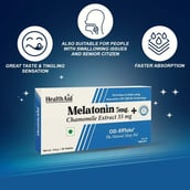 4 - HealthAid Melatonin 5mg + Chamomile Extract 35 mg, 30 tablet(s) Unflavoured