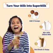 5 - Gritzo SuperMilk Weight+ for 8-12 Yrs Personalized Protein & Nutrition Drink Mix,  400 g  Double Chocolate 