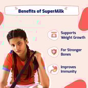 5 - Supermilk Gritzo Weight + for 13+ Yrs Personalized Protein & Nutrition Drink Mix,  400 g  Double Chocolate 
