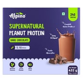1 - Alpino Supernatural Peanut Protein,  12 sachets/pack  Dark Chocolate 