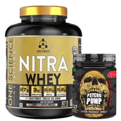 1 - One Science Nitra Whey 5 lb Chocolate Rush & Psycho Pump Combo, 0.73 lb Fruit Punch