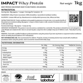 2 - Myprotein Impact Whey Protein,  2.2 lb  Unflavoured 