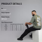 1 - MuscleBlaze Z-Verse Oversized Tshirt,  Military Green  Small