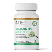 4 - INLIFE Plant Based Vitamin D3,  30 capsules  (5000 IU) Unflavoured 
