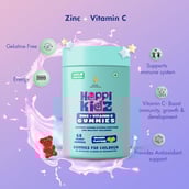 3 - British Life Sciences Happi Kidz Calcium & Vitamin D3 with Zinc + Vitamin C 60 Gummies Combo,  2 Piece(s)/Pack  Orange 