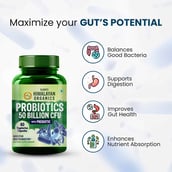 5 - Himalayan Organics Probiotics 50 Billion CFU with Prebiotic, 60 veggie capsule(s) Unflavoured
