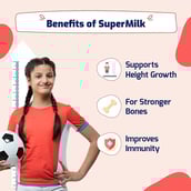 8 - Supermilk Height+ for Girl 13+ years, 1 kg Double Chocolate