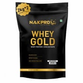 1 - Nakpro Whey Gold Protein Concentrate,  4.4 lb  Unflavoured (Pack of 2) 