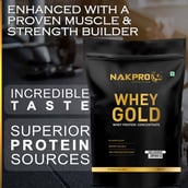 6 - Nakpro Whey Gold Protein Concentrate,  4.4 lb  Unflavoured (Pack of 2) 