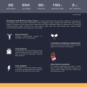 6 - Nutrabay Gold Bulk Up Mass Gainer,  6.6 lb  Chocolate 