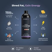 3 - Nutrabay Pro Liquid L-Carnitine + Vitamin B5, 450 ml Orange