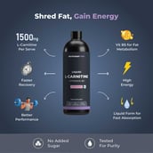 3 - Nutrabay Pro Liquid L-Carnitine + Vitamin B5,  450 ml  Lychee Crush 