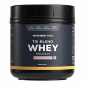 1 - Nutrabay Gold Tri-Blend Whey Protein,  1.1 lb  Strawberry Milkshake 