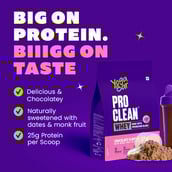 4 - Yogabar Pro Clean Whey, 1.5 lb Chocolate with Monk Fruit & Dates