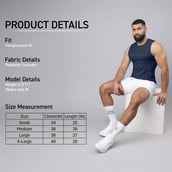 6 - MuscleBlaze Air Tech Compression MuscleTank, Navy Large