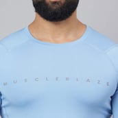 7 - MuscleBlaze Air Tech Compression MuscleTee Full Sleeve,  Dusk Blue  Medium