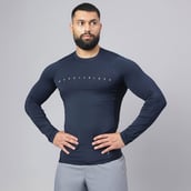 2 - MuscleBlaze Air Tech Compression MuscleTee Full Sleeve,  Navy  X-Large 