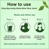 5 - Uma Ayurveda Amla Aloevera Juice,  Unflavoured  1 L 