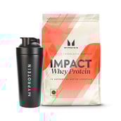 1 - Myprotein Impact Whey Protein 5.5 lb Chocolate Smooth & Pro Metal Shaker Combo,  700 ml  Black 